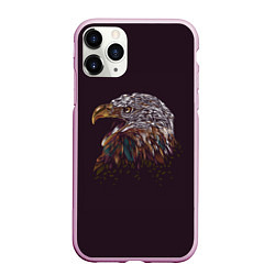 Чехол iPhone 11 Pro матовый Статный орёл, цвет: 3D-розовый