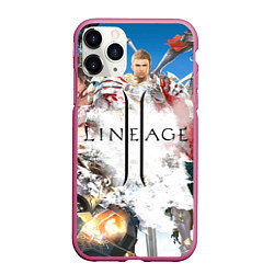 Чехол iPhone 11 Pro матовый Hero of Lineage, цвет: 3D-малиновый