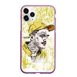 Чехол iPhone 11 Pro матовый Lil Peep CryBaby Yellow Лил Пип, цвет: 3D-фиолетовый