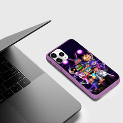 Чехол iPhone 11 Pro матовый Five Nights at Freddys: Security Breach персонажи, цвет: 3D-фиолетовый — фото 2