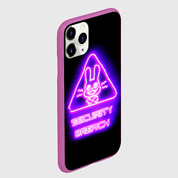 Чехол iPhone 11 Pro матовый Five Nights at Freddys: Security Breach логотип, цвет: 3D-фиолетовый — фото 2