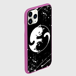 Чехол iPhone 11 Pro матовый ИНЬ ЯНЬ КОТИКИ БРЫЗГИ И НИЧЕГО ЛИШНЕГО, цвет: 3D-фиолетовый — фото 2