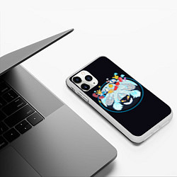 Чехол iPhone 11 Pro матовый Спуск к дьяволу Cuphead, цвет: 3D-белый — фото 2