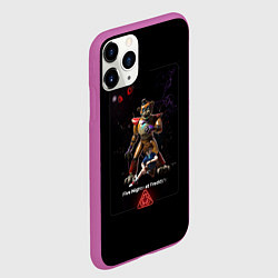Чехол iPhone 11 Pro матовый FNAF 9 Security Breach персонажи, цвет: 3D-фиолетовый — фото 2