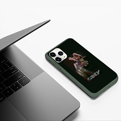 Чехол iPhone 11 Pro матовый Five Nights at Freddys кролик, цвет: 3D-темно-зеленый — фото 2