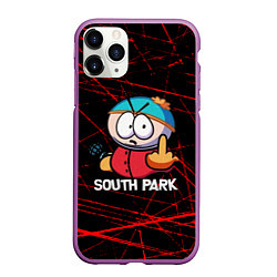 Чехол iPhone 11 Pro матовый Мультфильм Южный парк Эрик South Park, цвет: 3D-фиолетовый