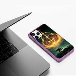 Чехол iPhone 11 Pro матовый ELDEN RING - ВОИН, цвет: 3D-фиолетовый — фото 2