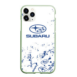 Чехол iPhone 11 Pro матовый Subaru брызги