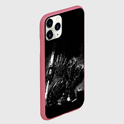Чехол iPhone 11 Pro матовый ГАТС В БРОНЕ БЕРСЕРК, цвет: 3D-малиновый — фото 2