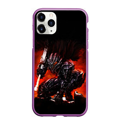 Чехол iPhone 11 Pro матовый ГАТС В ДОСПЕХАХ БЕРСЕРК, цвет: 3D-фиолетовый