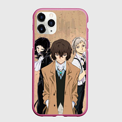 Чехол iPhone 11 Pro матовый Великий из бродячих псов, Дазай Осаму, Ацуши Накад, цвет: 3D-малиновый