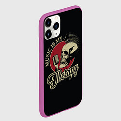Чехол iPhone 11 Pro матовый Музыкотерапия, цвет: 3D-фиолетовый — фото 2