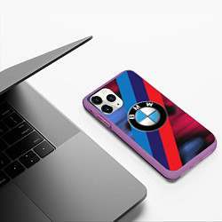 Чехол iPhone 11 Pro матовый BMW Luxury, цвет: 3D-фиолетовый — фото 2