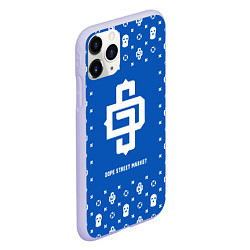 Чехол iPhone 11 Pro матовый Узор Blue Dope Street Market, цвет: 3D-светло-сиреневый — фото 2