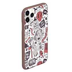 Чехол iPhone 11 Pro матовый Amazing graffiti, цвет: 3D-коричневый — фото 2