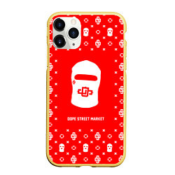 Чехол iPhone 11 Pro матовый Узор Red Dope Ski Mask Dope Street Market, цвет: 3D-желтый