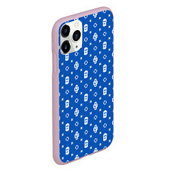 Чехол iPhone 11 Pro матовый Узор Blue Dope Ski Mask Camo Dope Street Market, цвет: 3D-розовый — фото 2