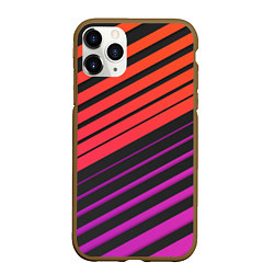 Чехол iPhone 11 Pro матовый Линии градиентGradient Polygon Lines