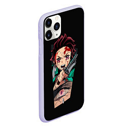 Чехол iPhone 11 Pro матовый Пробуждение Танджиро, цвет: 3D-светло-сиреневый — фото 2