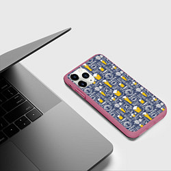 Чехол iPhone 11 Pro матовый Пиво Craft Beer, цвет: 3D-малиновый — фото 2