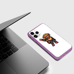 Чехол iPhone 11 Pro матовый Apex Legends Valkyrie Pixel art, цвет: 3D-фиолетовый — фото 2