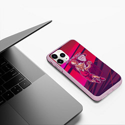 Чехол iPhone 11 Pro матовый Баскетбол кабан, цвет: 3D-розовый — фото 2