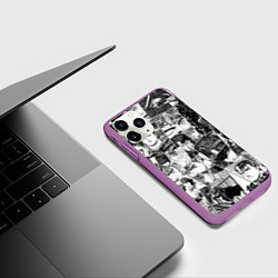 Чехол iPhone 11 Pro матовый Berserk pattern, цвет: 3D-фиолетовый — фото 2