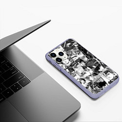 Чехол iPhone 11 Pro матовый Berserk pattern, цвет: 3D-светло-сиреневый — фото 2