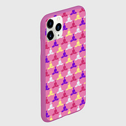 Чехол iPhone 11 Pro матовый Йога - Yoga, цвет: 3D-фиолетовый — фото 2
