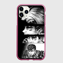 Чехол iPhone 11 Pro матовый Гатс в манге Берсерк, цвет: 3D-малиновый