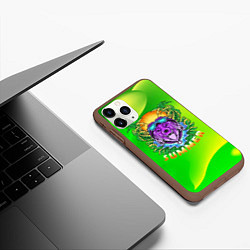 Чехол iPhone 11 Pro матовый Summer dog Собачка, цвет: 3D-коричневый — фото 2