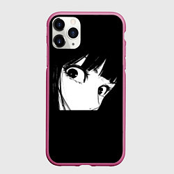 Чехол iPhone 11 Pro матовый Аниме Персонаж Взгляд, цвет: 3D-малиновый
