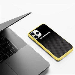Чехол iPhone 11 Pro матовый Hummer h2, цвет: 3D-желтый — фото 2