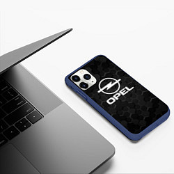 Чехол iPhone 11 Pro матовый OPEL 3D, цвет: 3D-тёмно-синий — фото 2