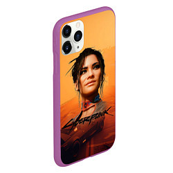 Чехол iPhone 11 Pro матовый Panam Cyberpunk2077, цвет: 3D-фиолетовый — фото 2