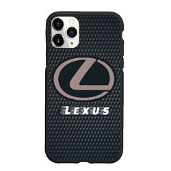 Чехол iPhone 11 Pro матовый LEXUS Lexus - Карбон