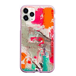 Чехол iPhone 11 Pro матовый Кляксы Моцарта, цвет: 3D-розовый