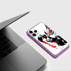 Чехол iPhone 11 Pro матовый ТОУКА TOKYO GHOUL, цвет: 3D-фиолетовый — фото 2