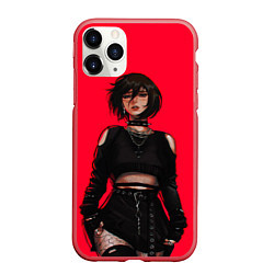Чехол iPhone 11 Pro матовый МИКАСА АККЕРМАН Атака Титанов модная, цвет: 3D-красный