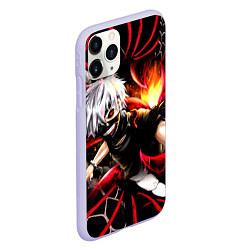 Чехол iPhone 11 Pro матовый Tokyo Ghoul Токийский Гуль Red Snake, цвет: 3D-светло-сиреневый — фото 2