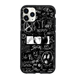 Чехол iPhone 11 Pro матовый Аниме Анархия eyes love, цвет: 3D-черный