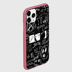 Чехол iPhone 11 Pro матовый Аниме Анархия eyes love, цвет: 3D-малиновый — фото 2