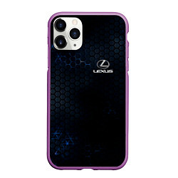Чехол iPhone 11 Pro матовый Lexus лексус, цвет: 3D-фиолетовый