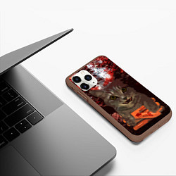 Чехол iPhone 11 Pro матовый Miska In The Horror, цвет: 3D-коричневый — фото 2