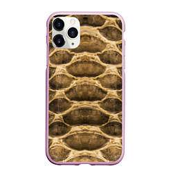 Чехол iPhone 11 Pro матовый Snake Skin Pattern, цвет: 3D-розовый
