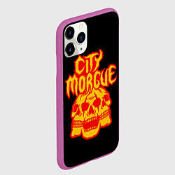 Чехол iPhone 11 Pro матовый ZillaKami x SosMula City Morgue Черепа, цвет: 3D-фиолетовый — фото 2