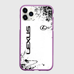 Чехол iPhone 11 Pro матовый Lexus texture Трещины, цвет: 3D-фиолетовый