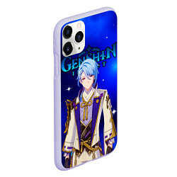 Чехол iPhone 11 Pro матовый Камисато Аято Kamisato Ayato, цвет: 3D-светло-сиреневый — фото 2