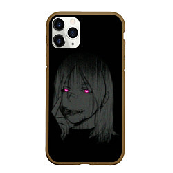 Чехол iPhone 11 Pro матовый Девушка с неоновыми глазами, цвет: 3D-коричневый