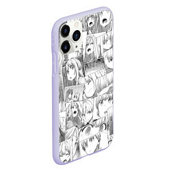 Чехол iPhone 11 Pro матовый Волчица и пряности pattern, цвет: 3D-светло-сиреневый — фото 2